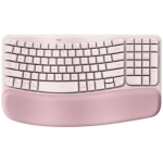 Logitech WAVE KEYS 人體工學鍵盤 (美式英文) (玫瑰粉)